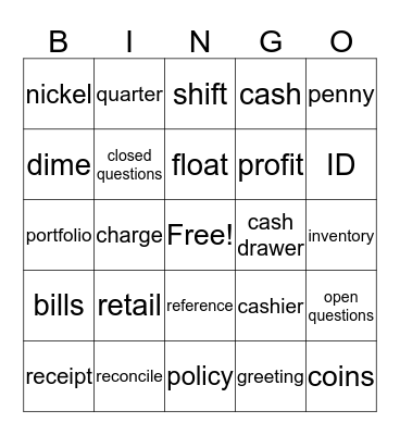 RETAIL! Bingo Card