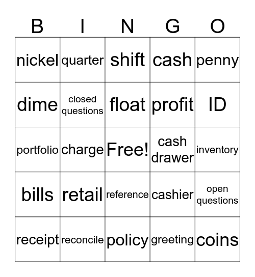 RETAIL! Bingo Card