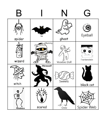 Halloween Bingo Card