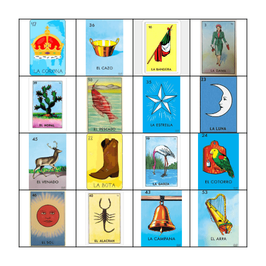 RMS LOTERIA Bingo Card