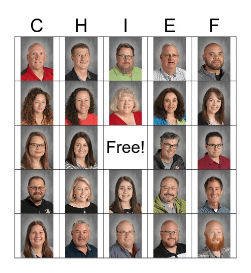 BIG FOOT CHIEFS BINGO Card