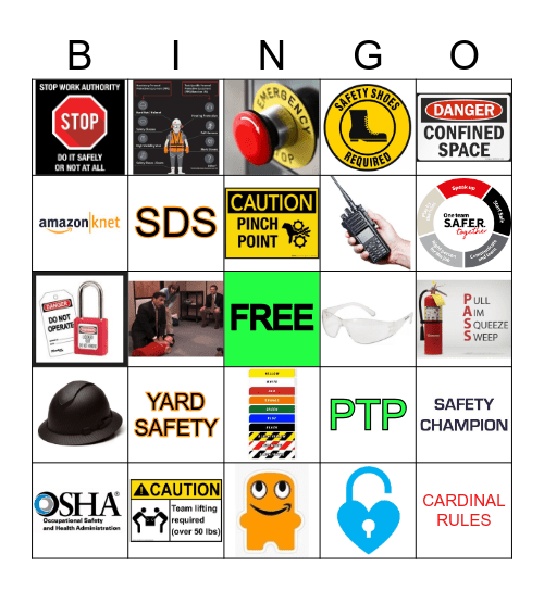 SWA1 SAFETY WEEK BINGO Card