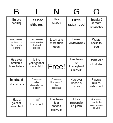 DAY BREAKER :)) Bingo Card