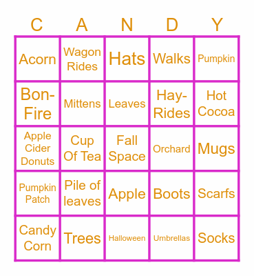 FALL BINGO Card
