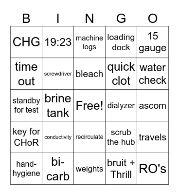 CCHT BINGO Card