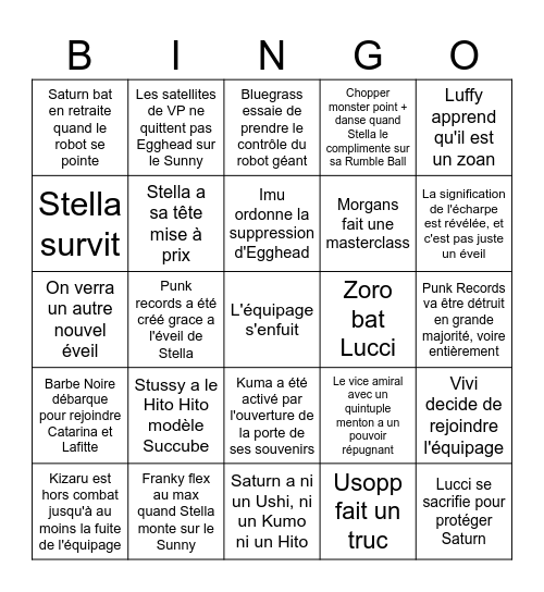 Egghead Bingo Card