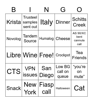 CLSS Bingo Card
