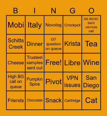 CLSS Bingo Card