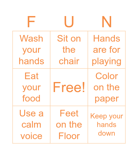 Positive Communication Bingo Card