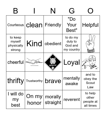 Bobcat Bingo Card