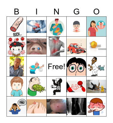 Chief Complaint Bingo Card