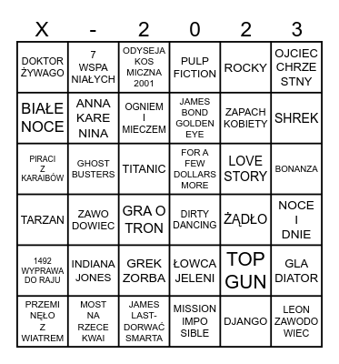 WHITE PARTY BINGO Card