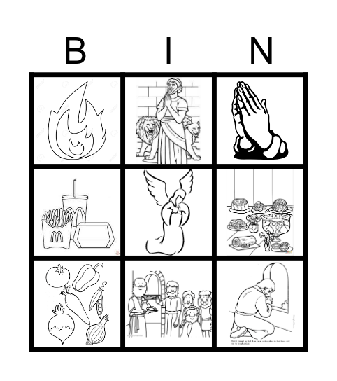 Daniel and the Lions' Den Bingo Card