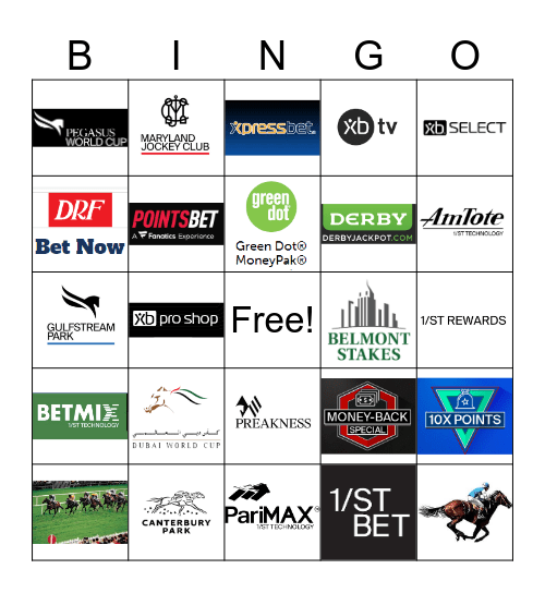 Horse Racing Bingo Card