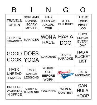 BINGO Card