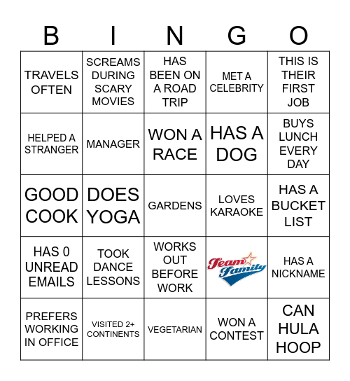 BINGO Card