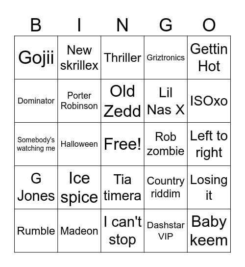 BLFC2023 BANGERS BINGO Card
