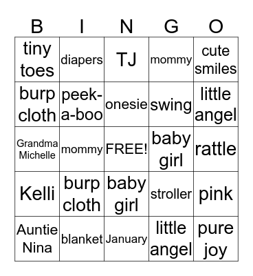 TORI NOELLE Bingo Card