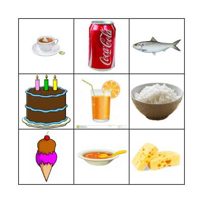 Food Bingo Card