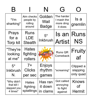 Inkbrush Main Bingo Card