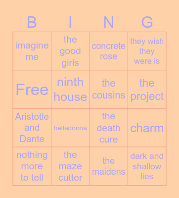 October and November/ audiobooks Bingo Card