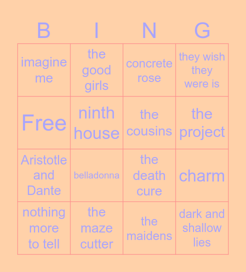 October and November/ audiobooks Bingo Card