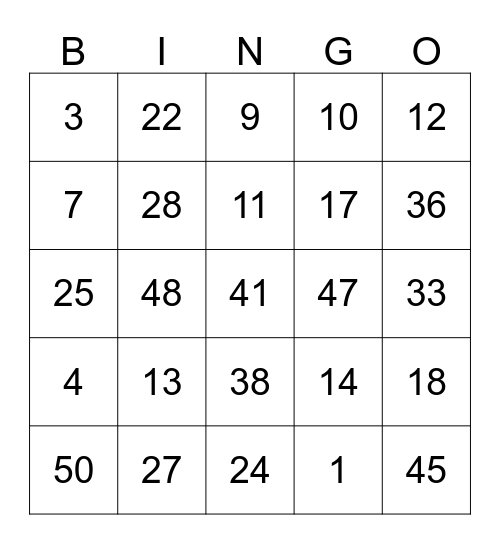 ColourPop Bingo! Bingo Card