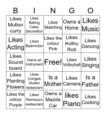 Christina/Tanya's Baby Shower Bingo Card