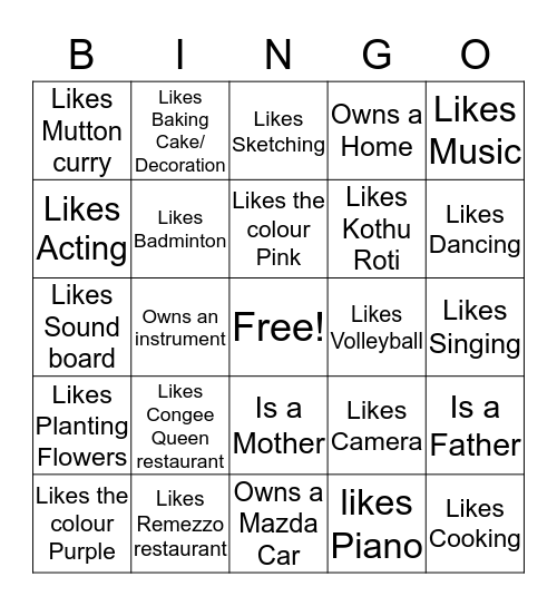 Christina/Tanya's Baby Shower Bingo Card