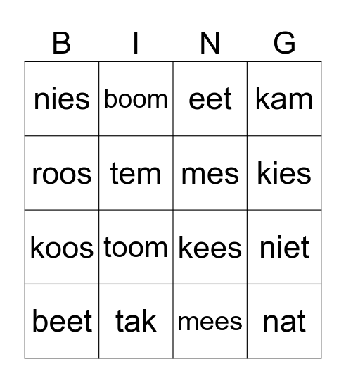 Thema 2 bingo Card