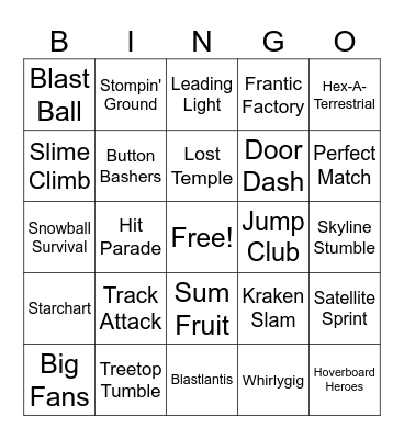 Fall Guys Solo Show Bingo v3 Bingo Card