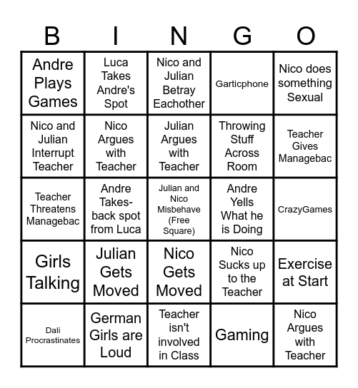 STEM BINGO Card