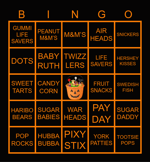 Halloween treats Bingo Card