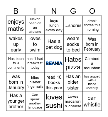 BISLA BINGO Card