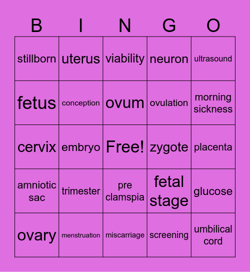 Child Developement Bingo Card
