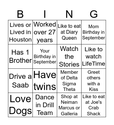 Denise Woodard Retirement Party 2016 Bingo Card