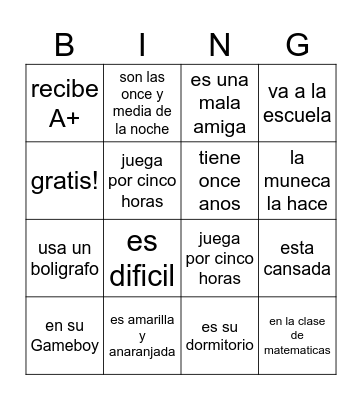 La vida facil Bingo Card