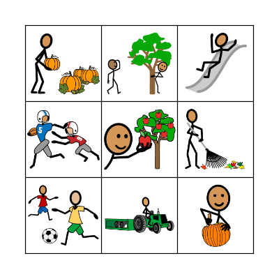 FALL ACTIVITIES BINGO Card