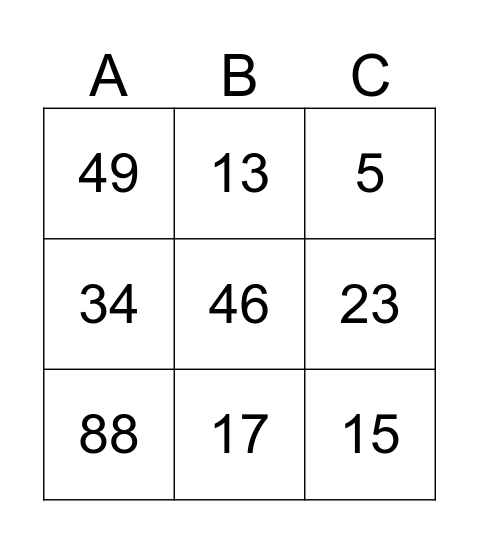 Deen Bingokaart! Bingo Card