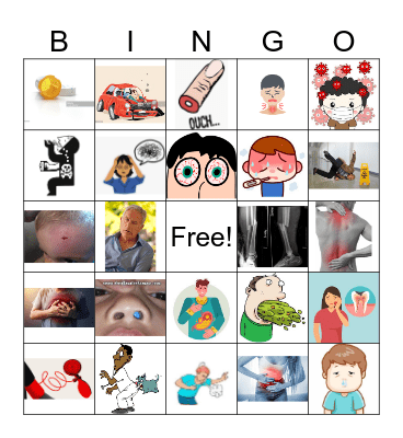Chief Complaint Bingo Card