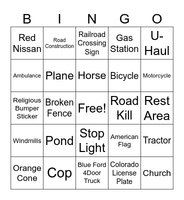 BUSGO Bingo Card