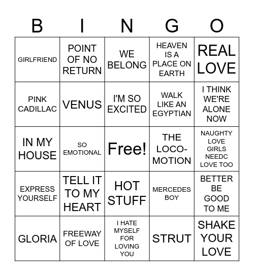ELKS 4 Bingo Card