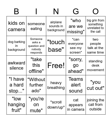Compassion Meeting Bingo Card
