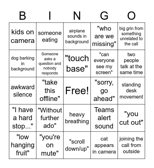 Compassion Meeting Bingo Card