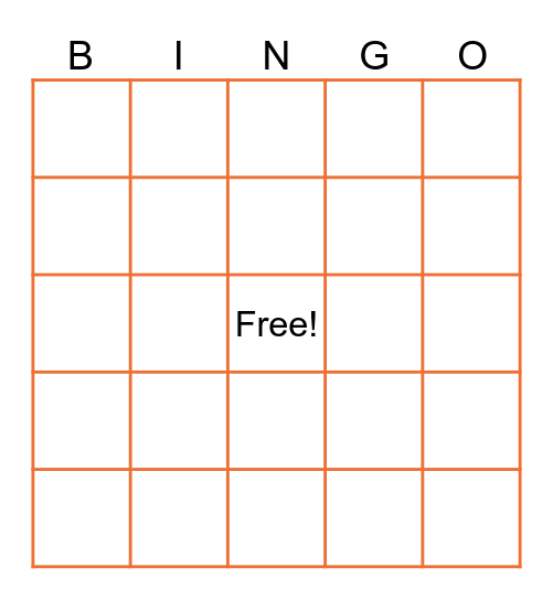 Coffee Break Bingo Card