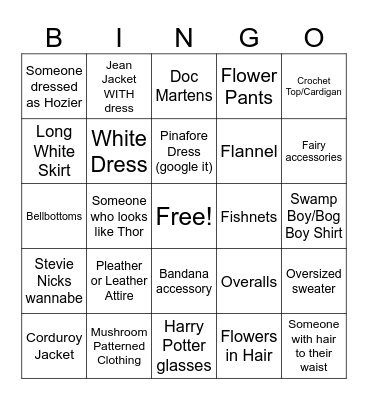Hozier (LAST SHOW!) Bingo Card
