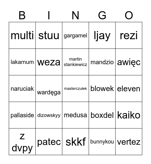 Bingo Card