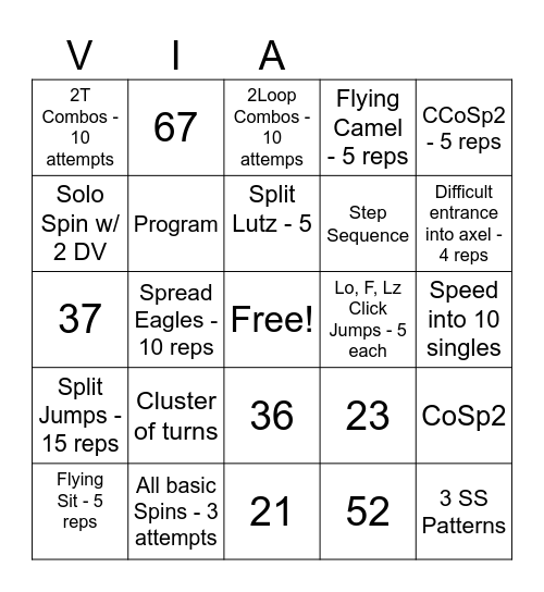 Number Bingo 1-25 Bingo Card