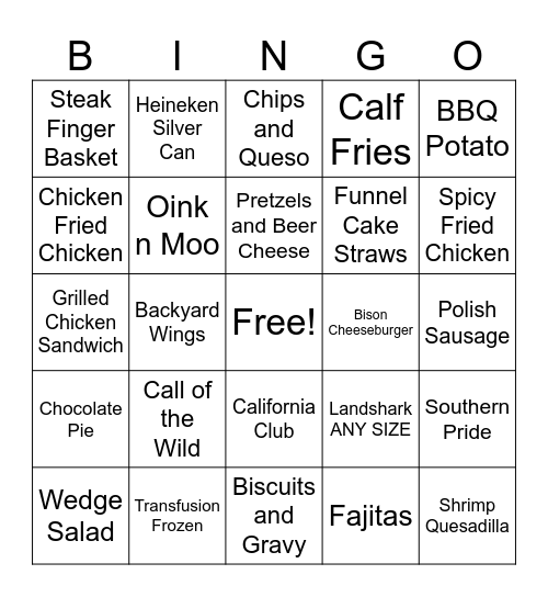 Friday Funday!! :) Bingo Card