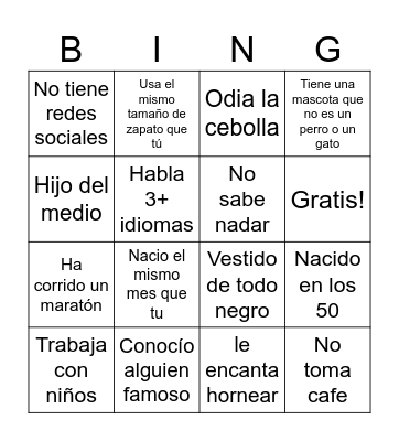 Nancy & Jairo's Baby Shower Bingo Card